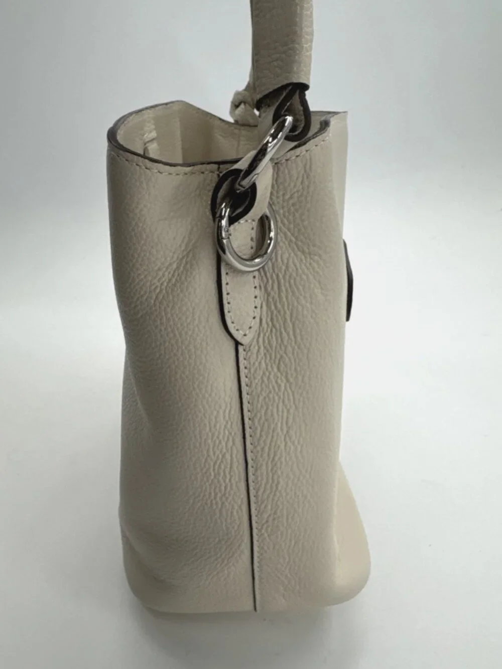 BRIGHTON Purse Ferrara Collection Noelle Cream Handbag Shoulder Pebbled Leather - Picture 12 of 13